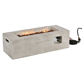 41.9-Inch Propane Fire Pit Table – 40,000 BTU Outdoor Patio Heater with Cover & Lava Rocks
