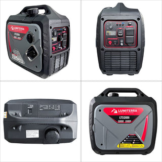 Portable Inverter Generator, 79.7cc 4-Stroke Gas Generator with Pure Sine Wave Output, ECO Mode, CO Alert Indicator, USB Ports & Parallel Capability