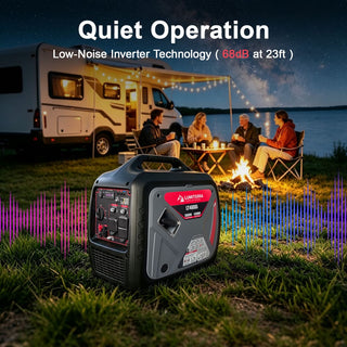 Portable Inverter Generator, 79.7cc 4-Stroke Gas Generator with Pure Sine Wave Output, ECO Mode, CO Alert Indicator, USB Ports & Parallel Capability