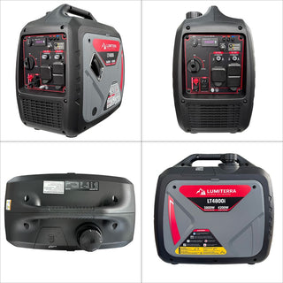Portable Inverter Generator, 79.7cc 4-Stroke Gas Generator with Pure Sine Wave Output, ECO Mode, CO Alert Indicator, USB Ports & Parallel Capability