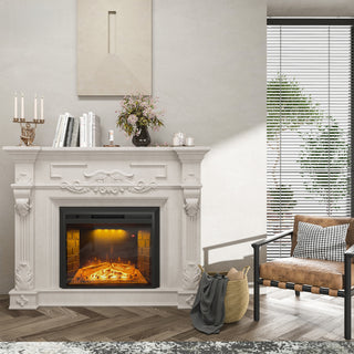 30 Inch Electric Fireplace Insert with Crackling Sound, Recessed Heater with Remote