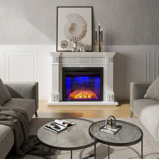 30 Inch Electric Fireplace Insert with Crackling Sound, Recessed Heater with Remote