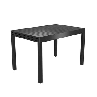 Aluminum Extendable Dining Table for 6–10 People – Slatted Top Outdoor Patio Table, Rust-Resistant & Easy Assembly