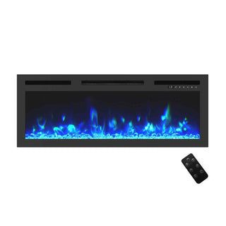 36 Inch Recessed Electric Fireplace Heater and Linear 1500W Adjustable 11 Flame