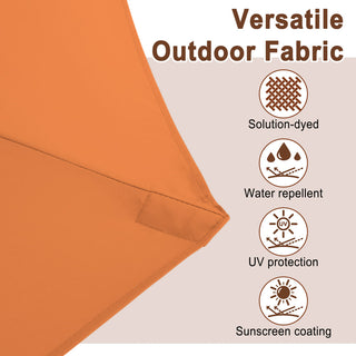 15FT Double-Sided Patio Umbrella with Solar LED String Lights & Base – Day-to-Night Outdoor Shade for Backyard & Pool
