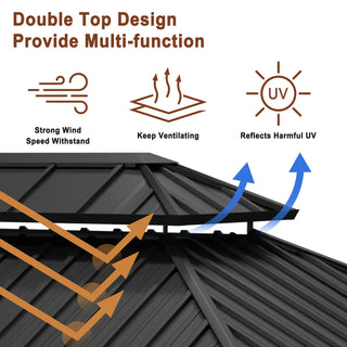 Cedarfort 12x14 FT Outdoor Cedar Wood Frame Patio Gazebo