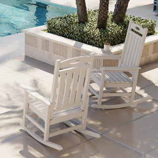Set of 2 Outdoor HDPE Rocking Chairs for Adults – Oversized Patio Rockers for Porch, Garden & Lawn