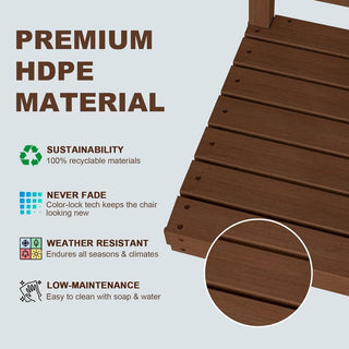 Set of 2 Outdoor HDPE Rocking Chairs for Adults – Oversized Patio Rockers for Porch, Garden & Lawn