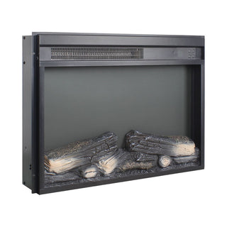 23"/26" Electric Fireplace Insert – Ultra-Thin Heater with Realistic Log & Flame, Remote Control, Timer & Overheat Protection