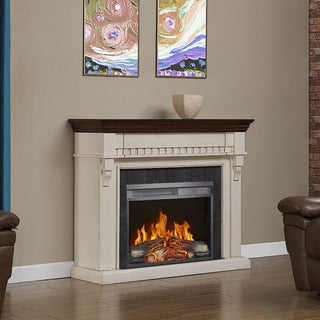 23"/26" Electric Fireplace Insert – Ultra-Thin Heater with Realistic Log & Flame, Remote Control, Timer & Overheat Protection