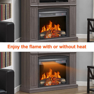 23"/26" Electric Fireplace Insert – Ultra-Thin Heater with Realistic Log & Flame, Remote Control, Timer & Overheat Protection