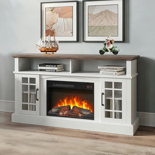 23"/26" Electric Fireplace Insert – Ultra-Thin Heater with Realistic Log & Flame, Remote Control, Timer & Overheat Protection