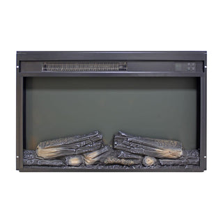 23"/26" Electric Fireplace Insert – Ultra-Thin Heater with Realistic Log & Flame, Remote Control, Timer & Overheat Protection