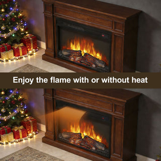 23"/26" Electric Fireplace Insert – Ultra-Thin Heater with Realistic Log & Flame, Remote Control, Timer & Overheat Protection
