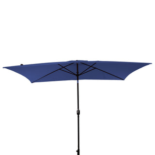 10 ft. Aluminum Rectanglar Market Patio Umbrella in Navy Blue/Red/Tan/Lake Blue/Gray