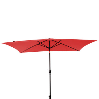 10 ft. Aluminum Rectanglar Market Patio Umbrella in Navy Blue/Red/Tan/Lake Blue/Gray