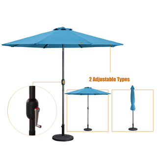 9-ft UV Protective Polyester Crank Market Patio Umbrella (without Umbrella Base)