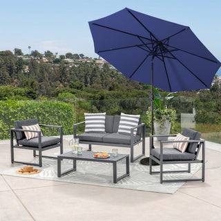 9-ft UV Protective Polyester Crank Market Patio Umbrella (without Umbrella Base)