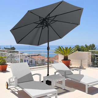 9-ft UV Protective Polyester Crank Market Patio Umbrella (without Umbrella Base)