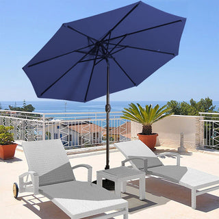 9-ft UV Protective Polyester Crank Market Patio Umbrella (without Umbrella Base)