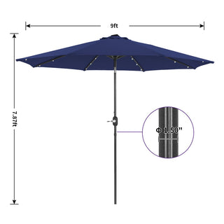 9-ft UV Protective Polyester Crank Market Patio Umbrella (without Umbrella Base)