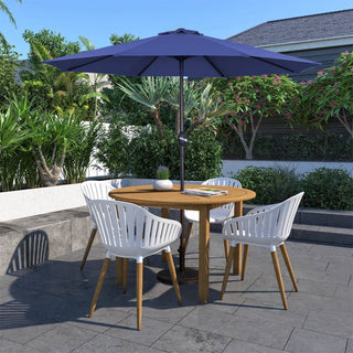 9-ft UV Protective Polyester Crank Market Patio Umbrella (without Umbrella Base)