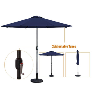 9-ft UV Protective Polyester Crank Market Patio Umbrella (without Umbrella Base)