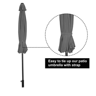9-ft UV Protective Polyester Crank Market Patio Umbrella (without Umbrella Base)