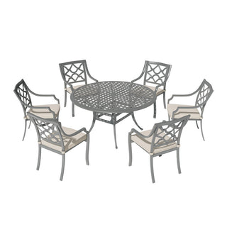 7-Piece Outdoor Dining Set – Patio Table with 6 Chairs for Backyard or Poolside
