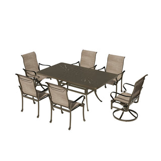 7-Piece Outdoor Patio Rectangular Dining Table and Chair Set