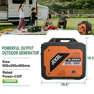 Mondawe 2800/3800/5500-Watt Gasoline Inverter Generator with Stable Power, Low-Oil Shutoff & Overload Protection for RV, Camping & Emergency