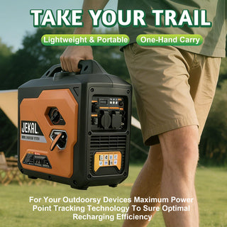 Mondawe 2800/3800/5500-Watt Gasoline Inverter Generator with Stable Power, Low-Oil Shutoff & Overload Protection for RV, Camping & Emergency