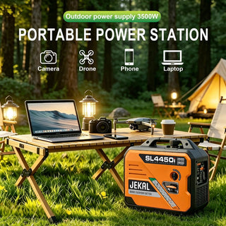 Mondawe 2800/3800/5500-Watt Gasoline Inverter Generator with Stable Power, Low-Oil Shutoff & Overload Protection for RV, Camping & Emergency