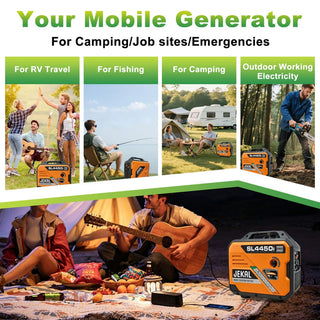 Mondawe 2800/3800/5500-Watt Gasoline Inverter Generator with Stable Power, Low-Oil Shutoff & Overload Protection for RV, Camping & Emergency