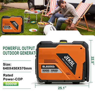 Mondawe 2800/3800/5500-Watt Gasoline Inverter Generator with Stable Power, Low-Oil Shutoff & Overload Protection for RV, Camping & Emergency