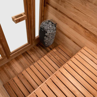 4-Person Outdoor Sauna with Gravity Venting – Scandinavian Steam Sauna Kit