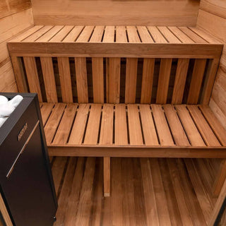 4-Person Outdoor Sauna with Gravity Venting – Scandinavian Steam Sauna Kit