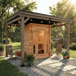 4-Person Outdoor Sauna with Gravity Venting – Scandinavian Steam Sauna Kit