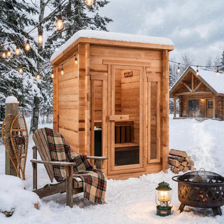 4-Person Outdoor Sauna with Gravity Venting – Scandinavian Steam Sauna Kit