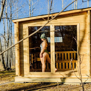 Garden Outdoor Sauna - 8 Person W/ Harvia Spirit 8kW Wi-Fi Heater