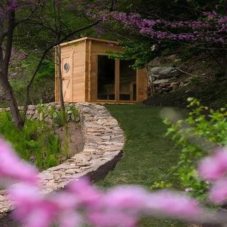 Garden Outdoor Sauna - 8 Person W/ Harvia Spirit 8kW Wi-Fi Heater