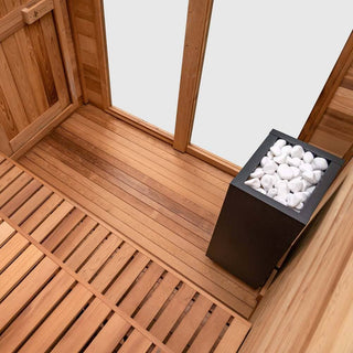 Garden Outdoor Sauna - 8 Person W/ Harvia Spirit 8kW Wi-Fi Heater