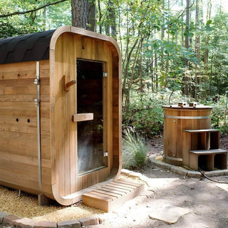 2-Person Outdoor Duo Sauna – Scandinavian Hemlock Steam Sauna for Couples