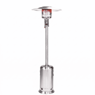 47,000 BTU Stainless Steel Propane Patio Heater with Adjustable Heat & Wheels for Patio, Backyard & Outdoor Gatherings