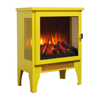 18-Inch Freestanding Electric Fireplace Stove Heater with 3D Flame Effect