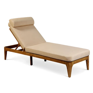 Outdoor Wood Chaise Lounge Chair, Adjustable Patio Recliner with Multi-Position Backrest, Sun Lounger for Poolside, Deck & Garden