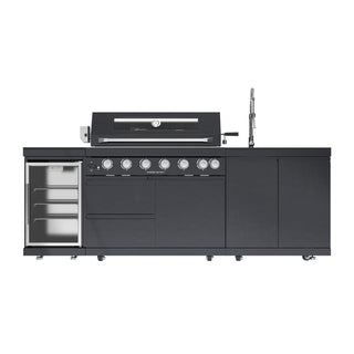 43-Inch Deluxe 6-Burner 85,000 BTU Stainless Steel Outdoor Kitchen Island Grill