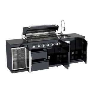 43-Inch Deluxe 6-Burner 85,000 BTU Stainless Steel Outdoor Kitchen Island Grill