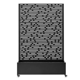 Metal Raised Garden Bed with Wheels & Trellis – 73"x47"x16" Rolling Planter Box for Climbing Plants, Vegetables & Vines with Privacy Screen & Drainage Holes