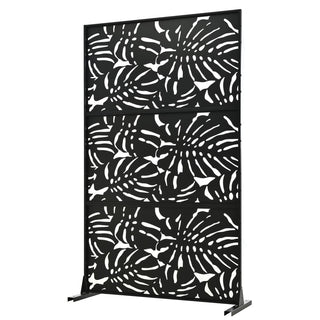 Metal Privacy Screen 3.3FT x 6FT – Freestanding Outdoor/Indoor Decorative Room Divider for Balcony, Patio, Garden